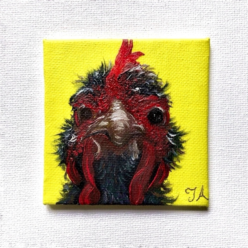 Martha Mini Oil Painting Original Art Canvas Magnet